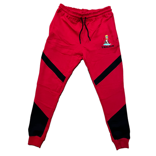 “TRILIUN” King Triliun joggers red&black