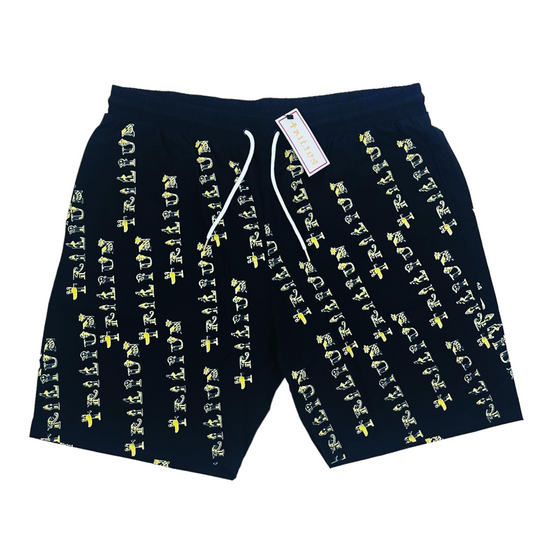 “TRILIUN” Egyptian God shorts black&gold